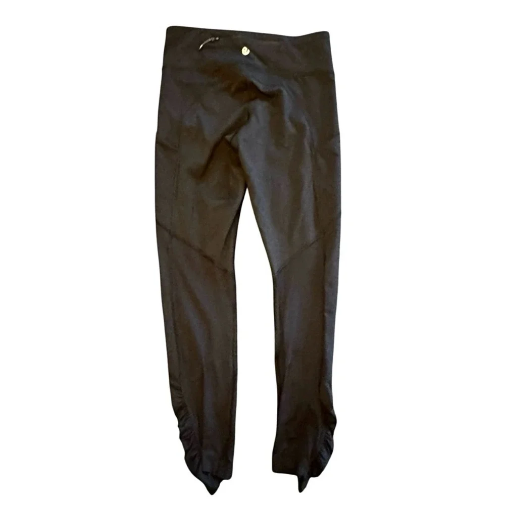 Lululemon High Rise Ruched‎ Ruffle Ankle Leggings Black Size 4
